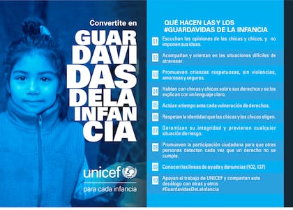 Entre el material compartido, Unicef visibilizará recomendaciones para el abordaje de cada una de las problemáticas