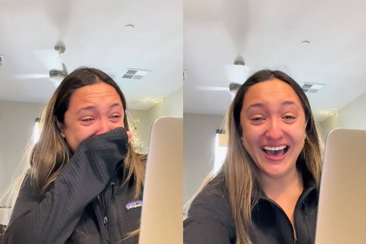 Entre lágrimas, una joven descubre que obtuvo su residencia permanente en EE.UU.