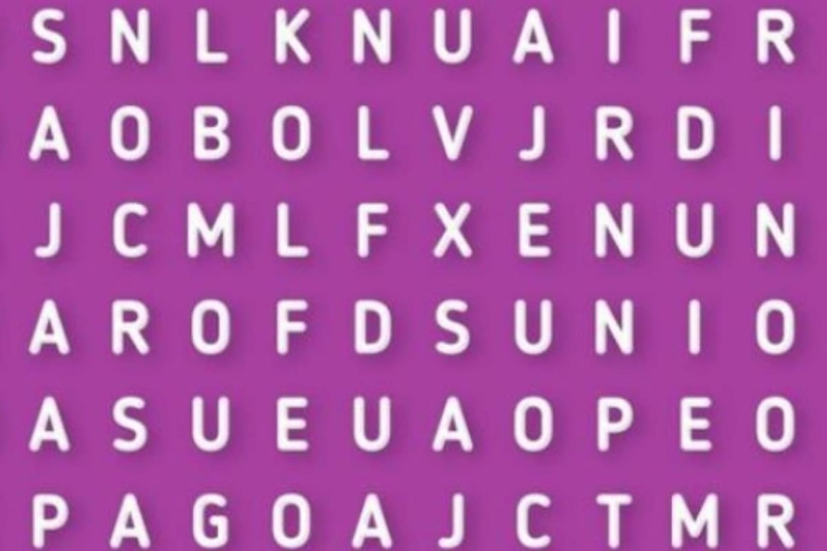 Entre las 120 letras desplegadas en la imagen, se destaca una palabra que el 98% de los participantes no supo encontrar rápidamente.