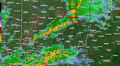 Entre las 5 y 6 hs de este miércoles, algunas regiones alrededor de Columbus, Ohio, estuvieron en alerta por tornados