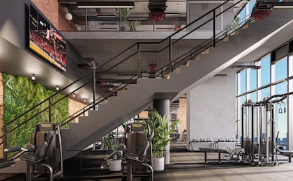 Entre las amenidades que ofrece The Elser está un gimnasio de dos pisos, además de dos piscinas, una con estilo spa y otra estilo resort