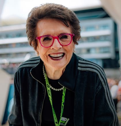 Entre las personalidades que fueron parte del fin de semana de la Fórmula Uno también se destacó la leyenda del tenis, Billie Jean King. El Gran Premio de Silverstone coincidió con la temporada de Wimbledon
