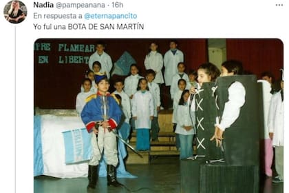 Entre las respuestas más graciosas, se destacó la de una usuaria que contó que se disfrazó de una bota de José de San Martín.