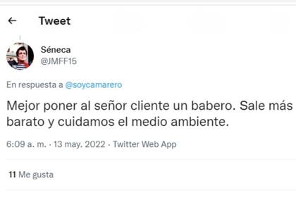 Entre los comentaristas de las redes, hubo mucho humor para responderle al cliente y su particular queja.