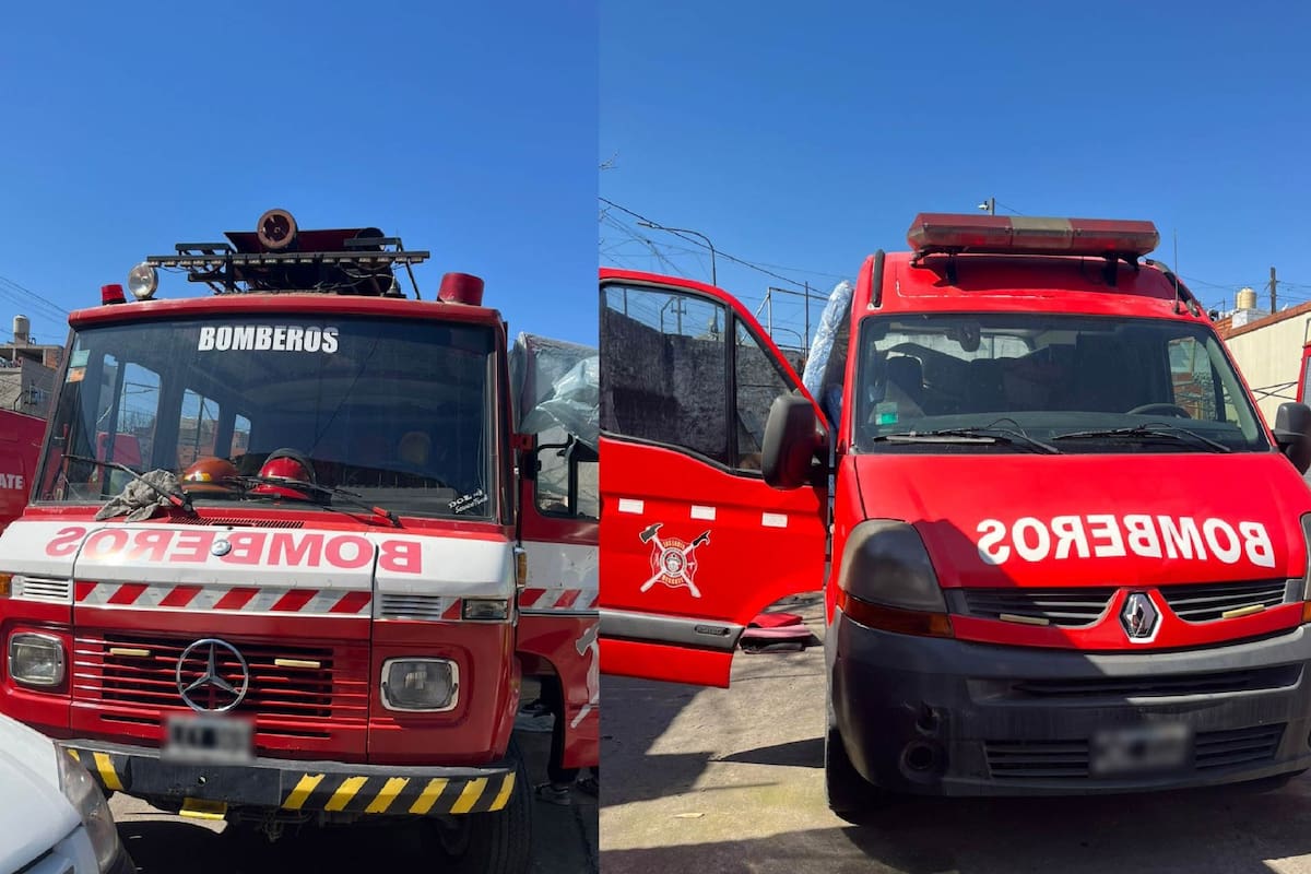 Entre los elementos secuestrados había dos autobombas