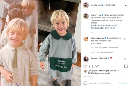 Entre los mensajes que recibió Marley se destacan el de Susana Giménez quien escribió: "Qué divinos los dos, son idénticos. Los amo"