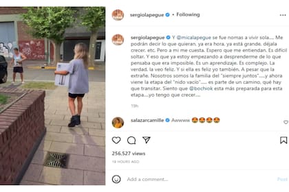 Entre mezcla de sensaciones, el periodista compartió el momento en el que su hija dejaba el hogar.
