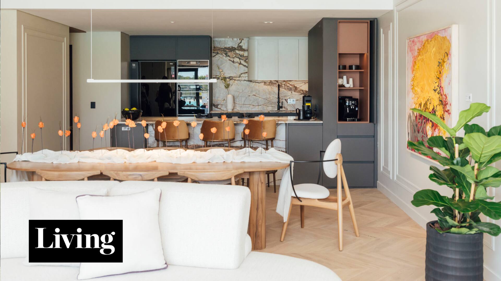 "Entre notas", de Julia Saramaga y Cristela Caviglia para Patagonia Flooring en Experiencia Living Remeros Beach 2026.
