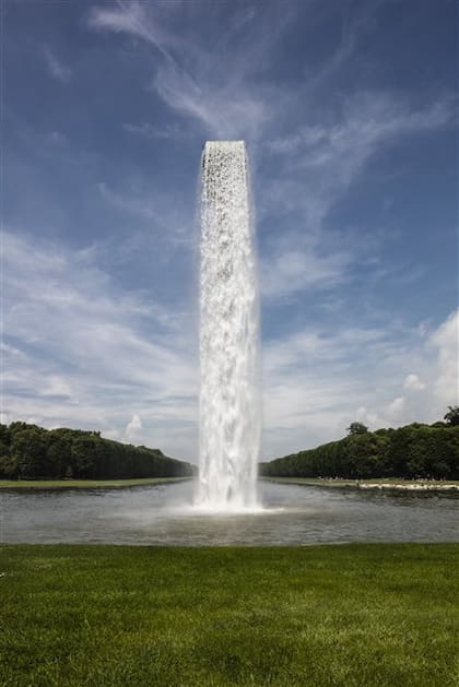 Entre otras instalaciones, creó una cascada en medio de los jardines