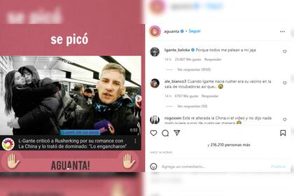 Entre risas, el cantante refirió al tema (Foto Instagram @aguanta)