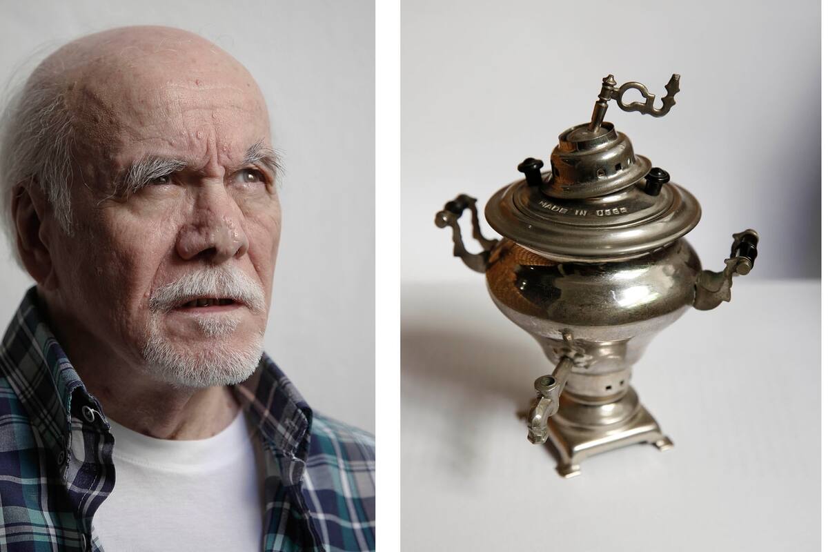 Entre sus objetos atesorados, Abelardo Castillo cuenta con una réplica del arcón de la casa de Yásnaia Poliana, de Tolstoi. Y una réplica de un samovar. "Me lo regaló un amigo, el escritor ruso Vladimir Vesenski", comenta.