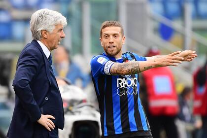 Entrenador y capitán. Gasperini y Papu Gómez son dos piezas muy importantes del presente de Atalanta