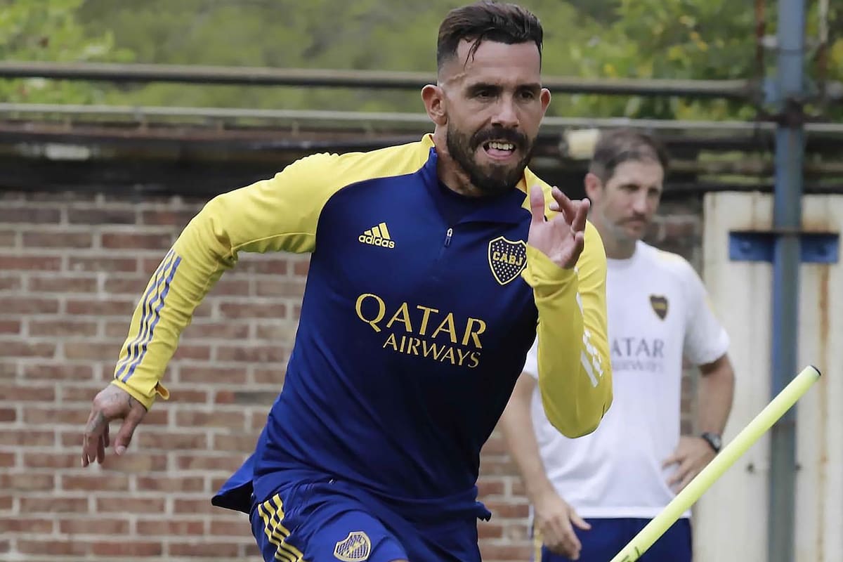 Entrenamiento de Boca Juniors con el regreso de Carlos Tévez.