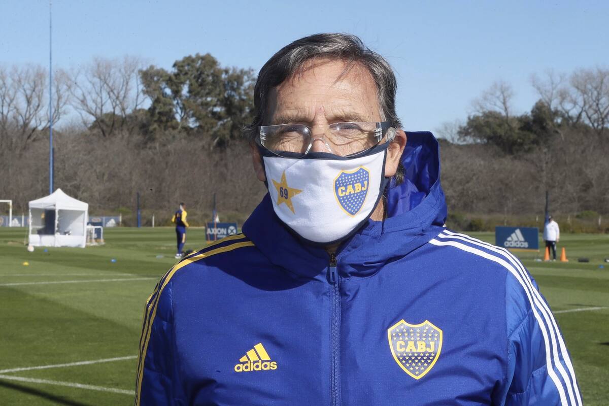 Entrenamiento de Boca Juniors con protocolos de seguridad Covid 19.