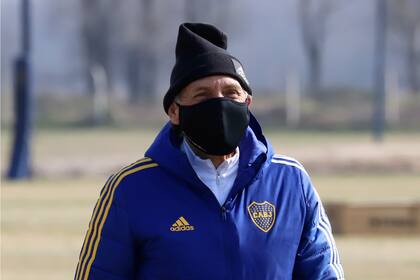 Entrenamiento de Boca Juniors en el Centro de Entrenamiento de Boca Juniors en Ezeiza el 14 de agosto de 2020.