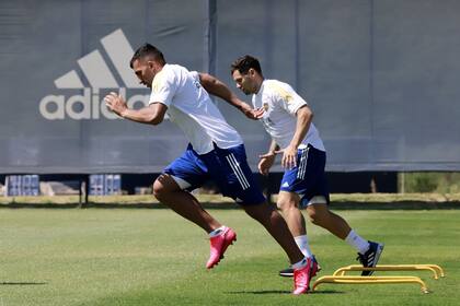 Entrenamiento de Boca Juniors en Ezeiza, 22 de noviembre de 2020.