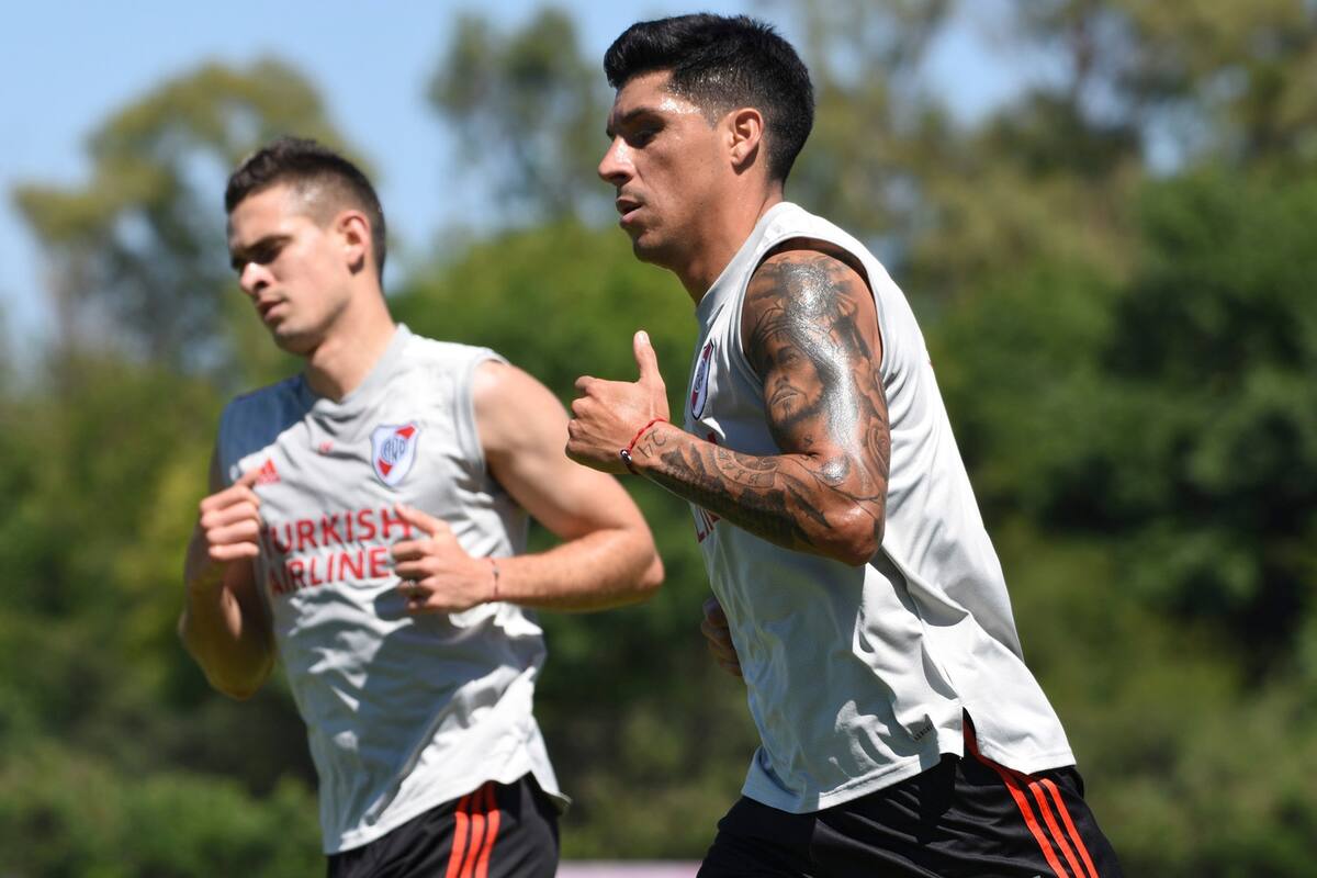 Entrenamiento de la primera division de River Plate. 20/01/21