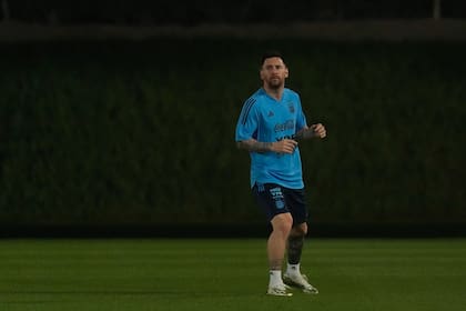 Entrenamiento de la selección Argentina en la Universidad de Qatar, Doha
Lionel Messi 