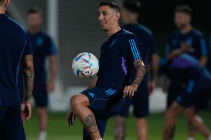 Entrenamiento de la selección argentina en la Universidad de Qatar
Ángel Di María