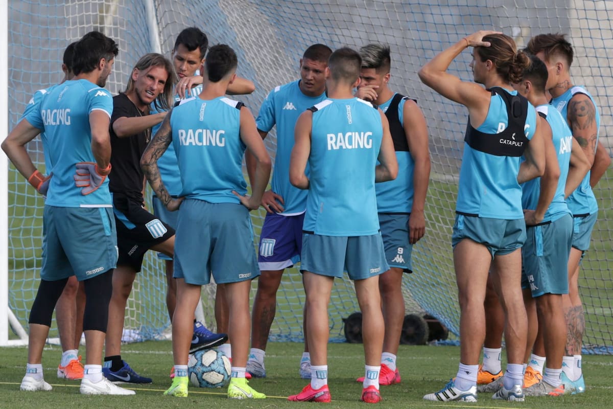 Entrenamiento de Racing. 10 de febrero de 2020. Sebastián Beccacece