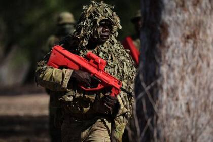 Entrenamiento del ejército australiano en la ciudad de Darwin