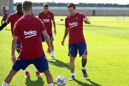 Entrenamiento del FC Barcelona.