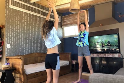 Francisca y Josefina Bauzá entrenan en casa