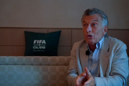 Entrevista con Mauricio Macri en el hotel Waldorf Astoria de Nueva York, donde se hospedan los invitados de la FIFA
