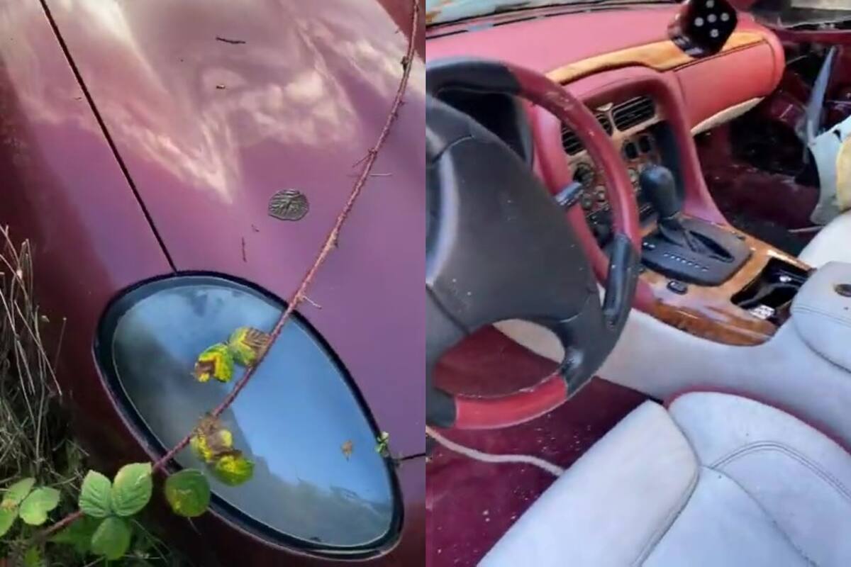 Entró a un “cementerio de autos” y no puedo creer el modelo de lujo que encontró