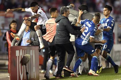 El incidente de Enzo Pérez contra Racing, en la Copa Libertadores