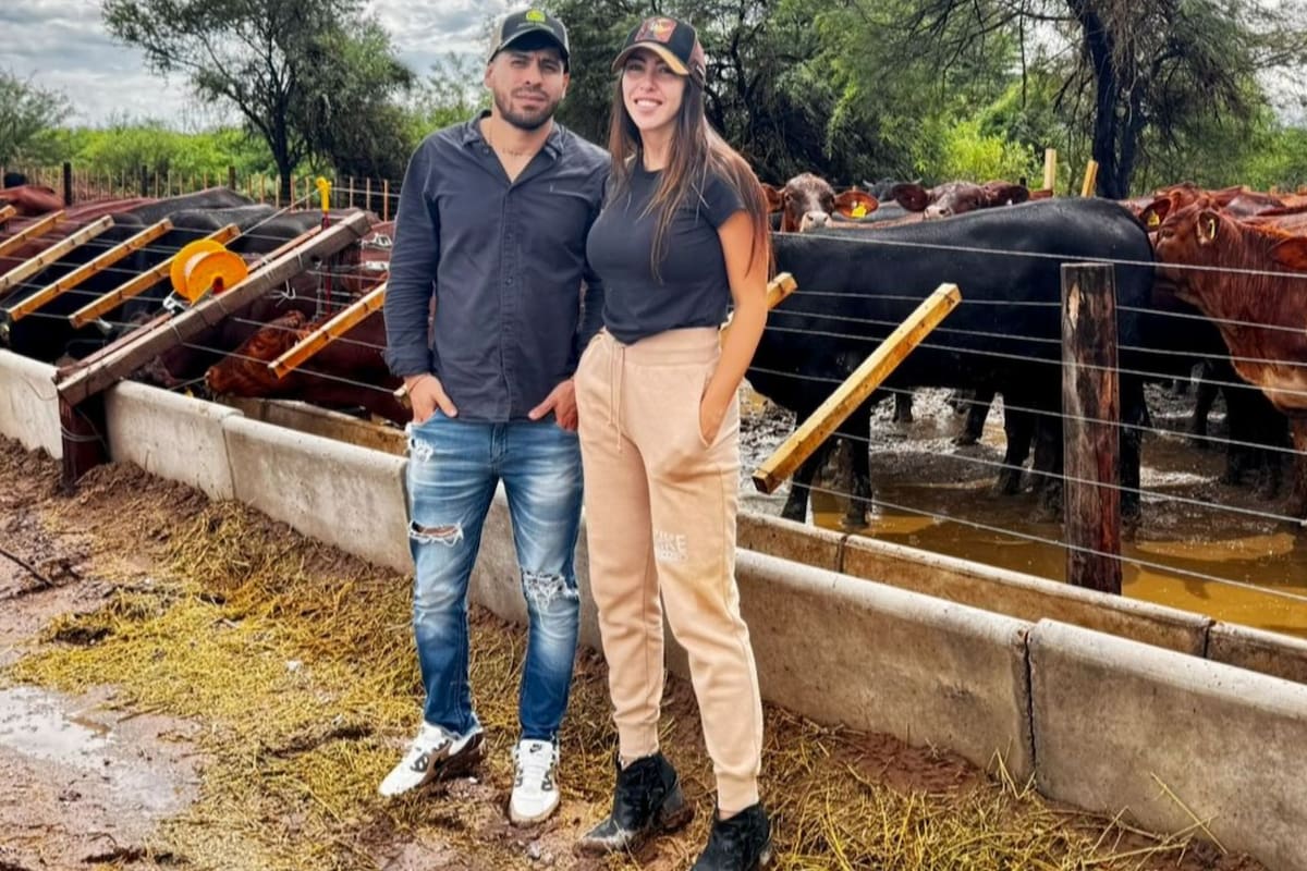 Enzo Catán y su esposa, Aylén Chaud