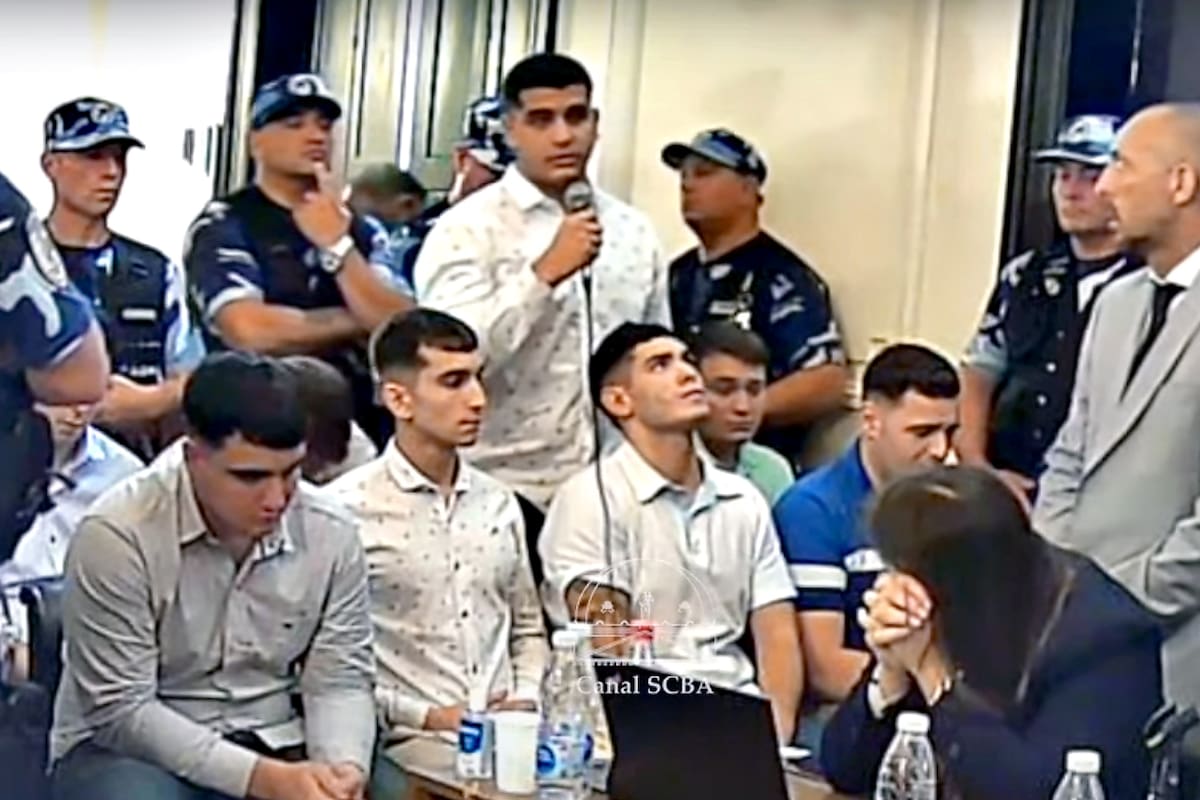 Enzo Comelli, en el momento de hablar en el tribunal