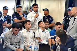 Enzo Comelli, en el momento de hablar en el tribunal