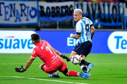 Enzo Copetti, el goleador de Racing en lo que va del año, con 6 festejos