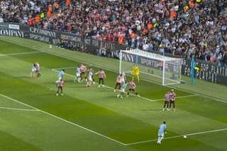 Enzo Fernández metió un golazo de tiro libre para el Manchester City ante el Sunderland