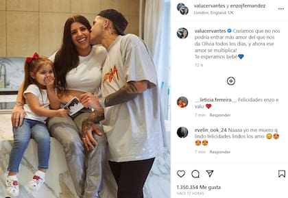 Enzo Fernández y Valentina Cervantes anunciaron que serán papás por segunda vez