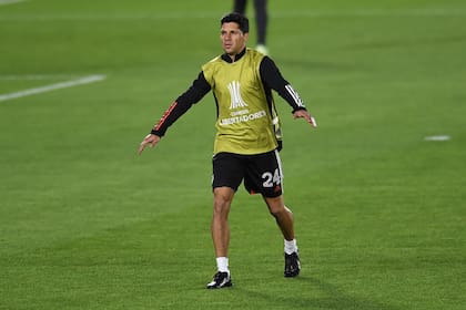 Enzo Pérez, en una noche histórica en el Monumental