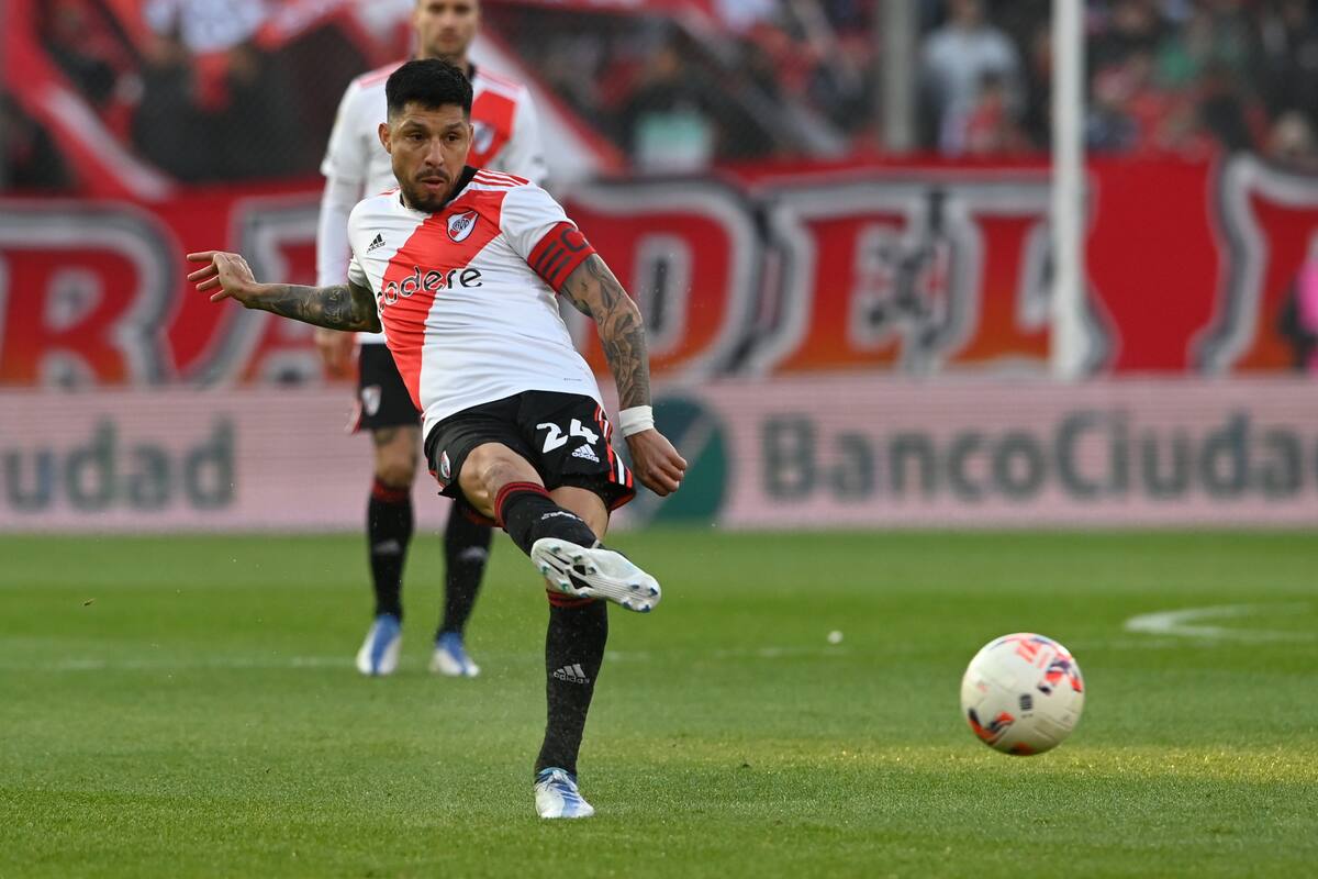 Enzo Pérez es una de los baluartes de River; Martín Demichelis lo considera una pieza clave en el armado del equipo