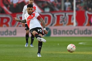 Enzo Pérez es uno de los baluartes del mediocampo de River; el futbolista de 37 años busca ganar su segunda Libertadores