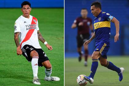 Enzo Pérez y Carlos Tevez, símbolos millonario y xeneize, serán protagonistas importantes de un nuevo Boca vs. River.