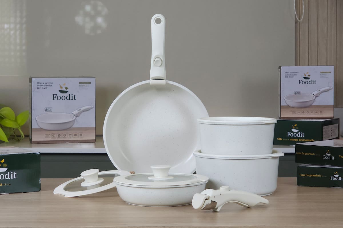 Equipá tu cocina y ahorrá espacio con la nueva colección de ollas y sartenes apilables de Foodit