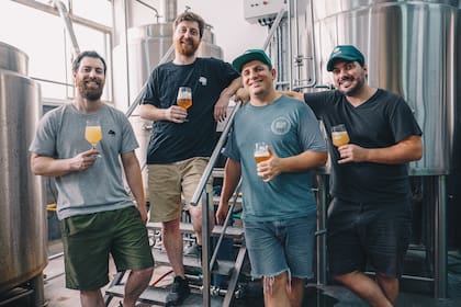 Equipo de cervecería Jabalina, ganadora de su primera medalla de bronce en la World Beer Cup 2023