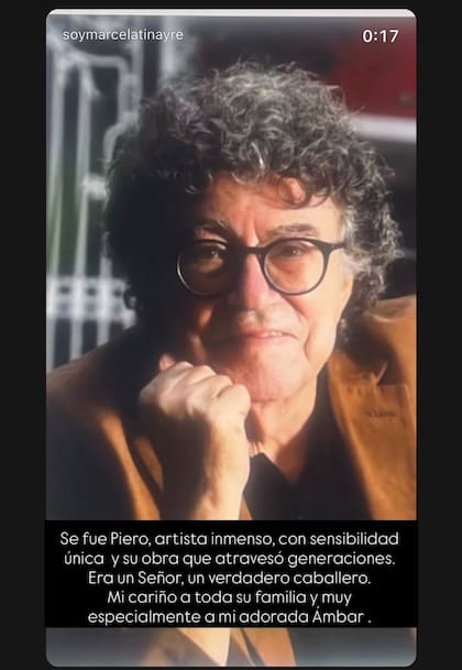 "Era un verdadero caballero", destacó Marcela Tinayre acerca de Piero
