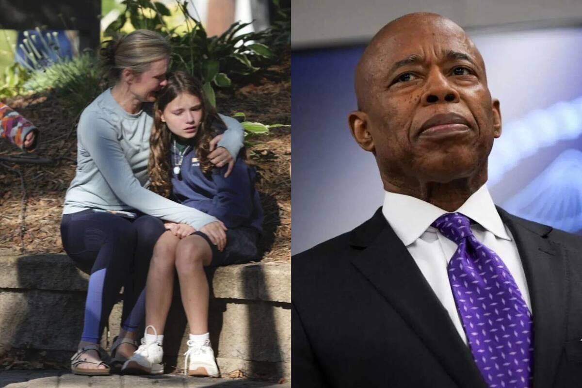 Eric Adams protagonizó un gesto en Nueva York en apoyo a las familias víctimas del tiroteo en Minneapolis