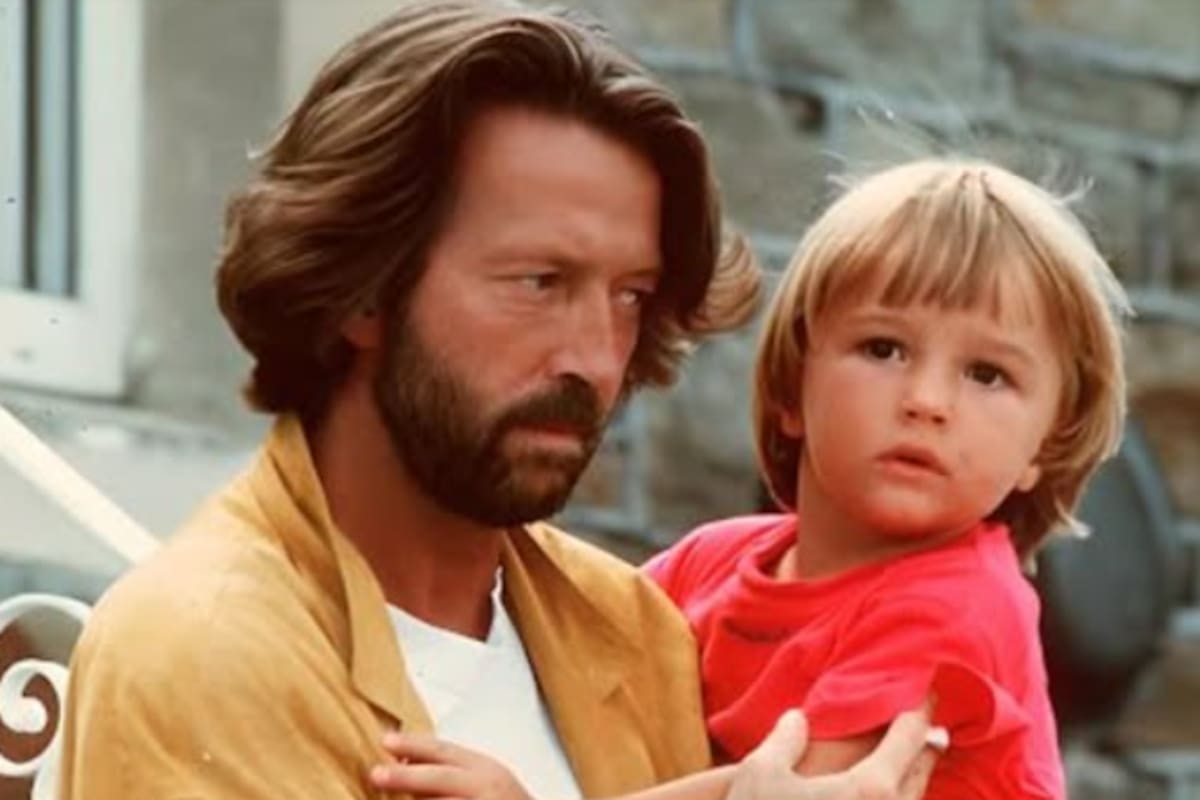 Eric Clapton junto a su hijo Conor, fruto de su relación con la modelo italian Lory Del Santo