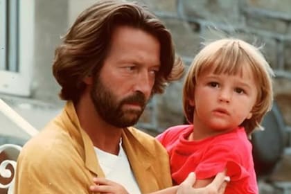 Eric Clapton junto a su hijo Conor, fruto de su relación con la modelo italian Lory Del Santo