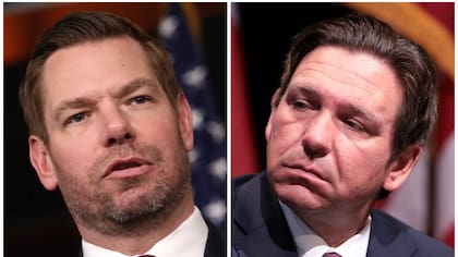 Eric Swalwell se bajó de la contienda para gobernador de California y Ron DeSantis reaccionó