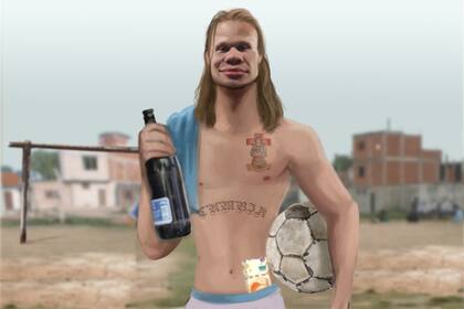 Erling Haaland, de Manchester City, en una representación que conjuga el poderío económico de la Premier League y sus partidos de "potrero".