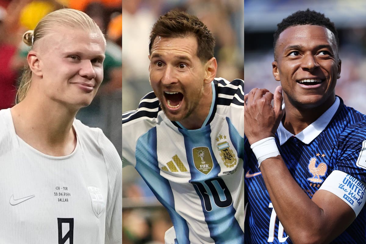Erling Haaland, Lionel Messi y Kylian Mbappé, tres de los principales candidatos a ganar la Bota de Oro del Mundial 2026