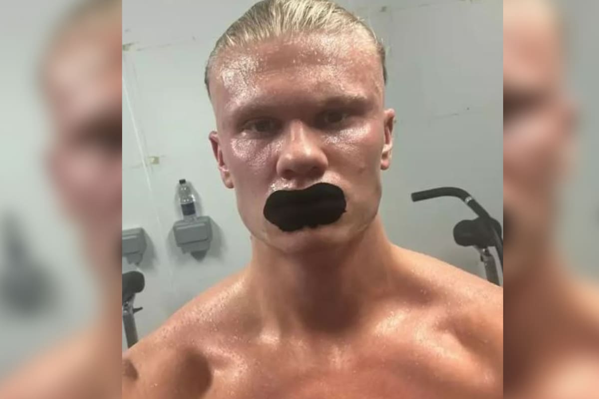 Erling Haaland reveló por qué se "venda" la boca para dormir